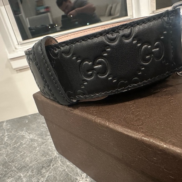 Gucci Black Unisex Big GG Buckle - Picture 3 of 8